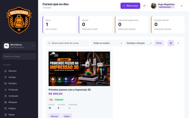 Cursos que eu dou
